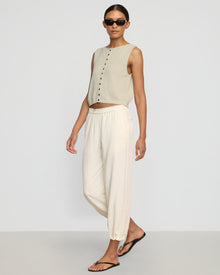 Vanessa | Rio Drawstring Stretch-Waist Pant in Size Small
