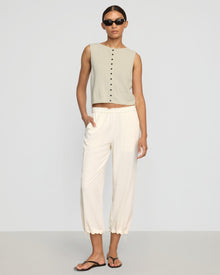 Vanessa | Rio Drawstring Stretch-Waist Pant in Size Small