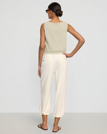 Vanessa | Rio Drawstring Stretch-Waist Pant in Size Small