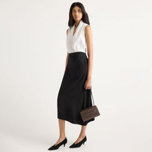 Arya | Rita Asymmetric-Hem Shirred Skirt in Size Small