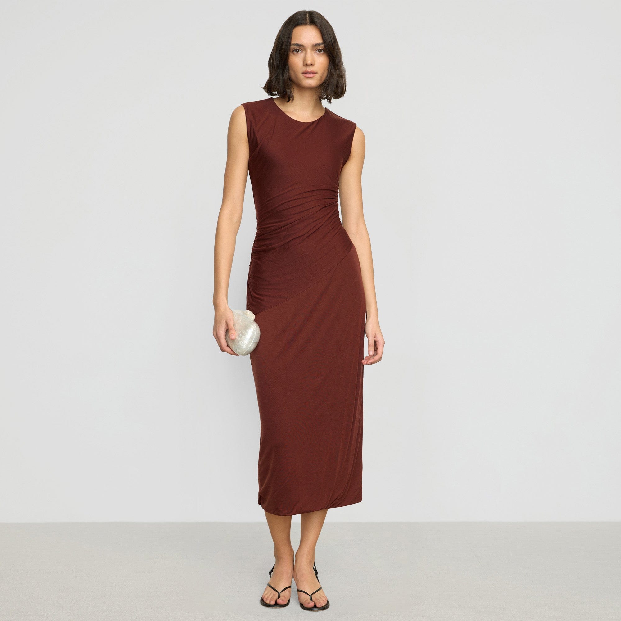 Rowena Twisted Tencel Jersey Dress | Auburn
