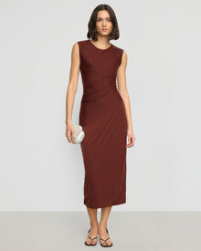 Olivia | Rowena Twisted Tencel Jersey Dress in Size Small