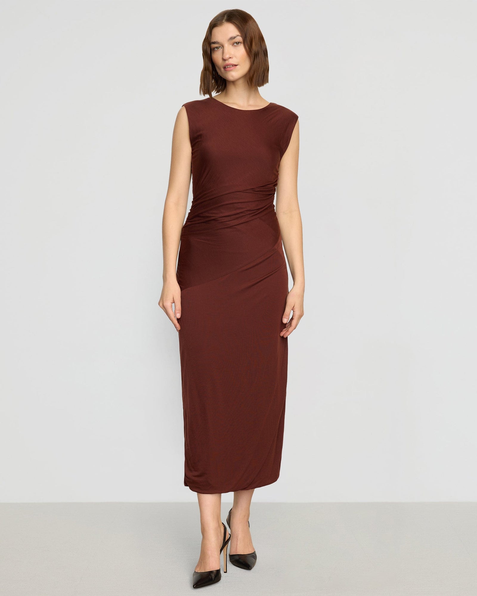 Helena | Rowena Twisted Tencel Jersey Dress in Size Small 