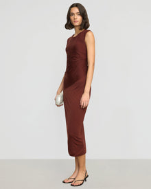 Olivia | Rowena Twisted Tencel Jersey Dress in Size Small