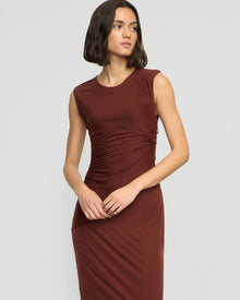 Olivia | Rowena Twisted Tencel Jersey Dress in Size Small