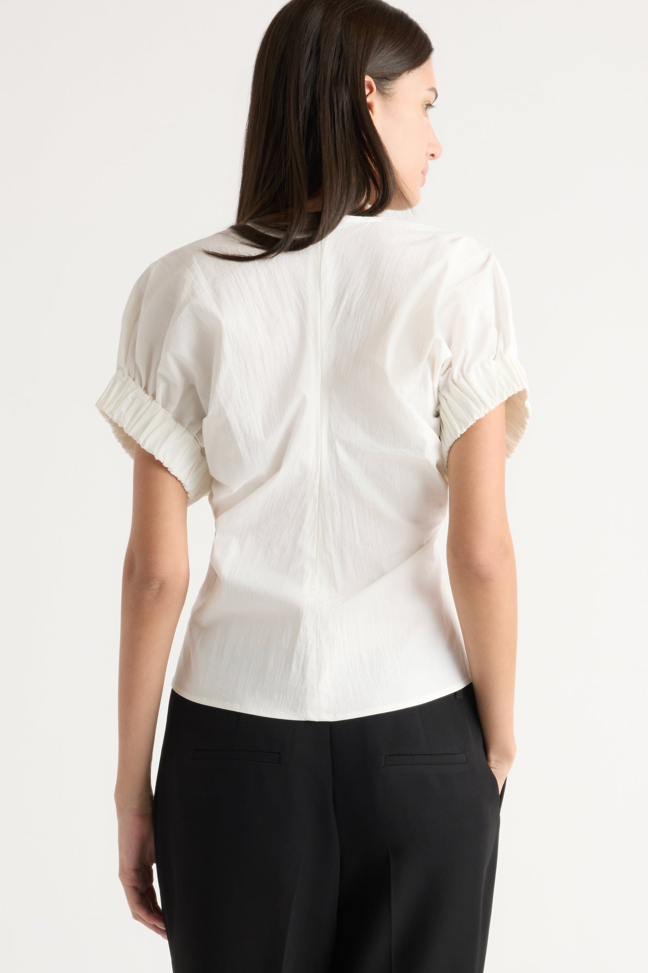 Karolina | Roxanne Elasticated-Sleeve Blouse in Size Extra Small