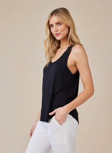 Scoop Neck Tank Top | Black