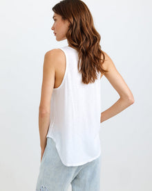Scoop Neck Tank Top | White