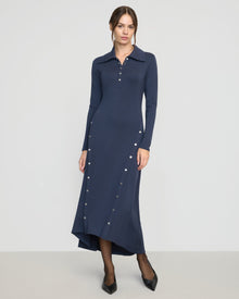 Beate | Shawna Button-Accent Collared Dress in Size Extra Small