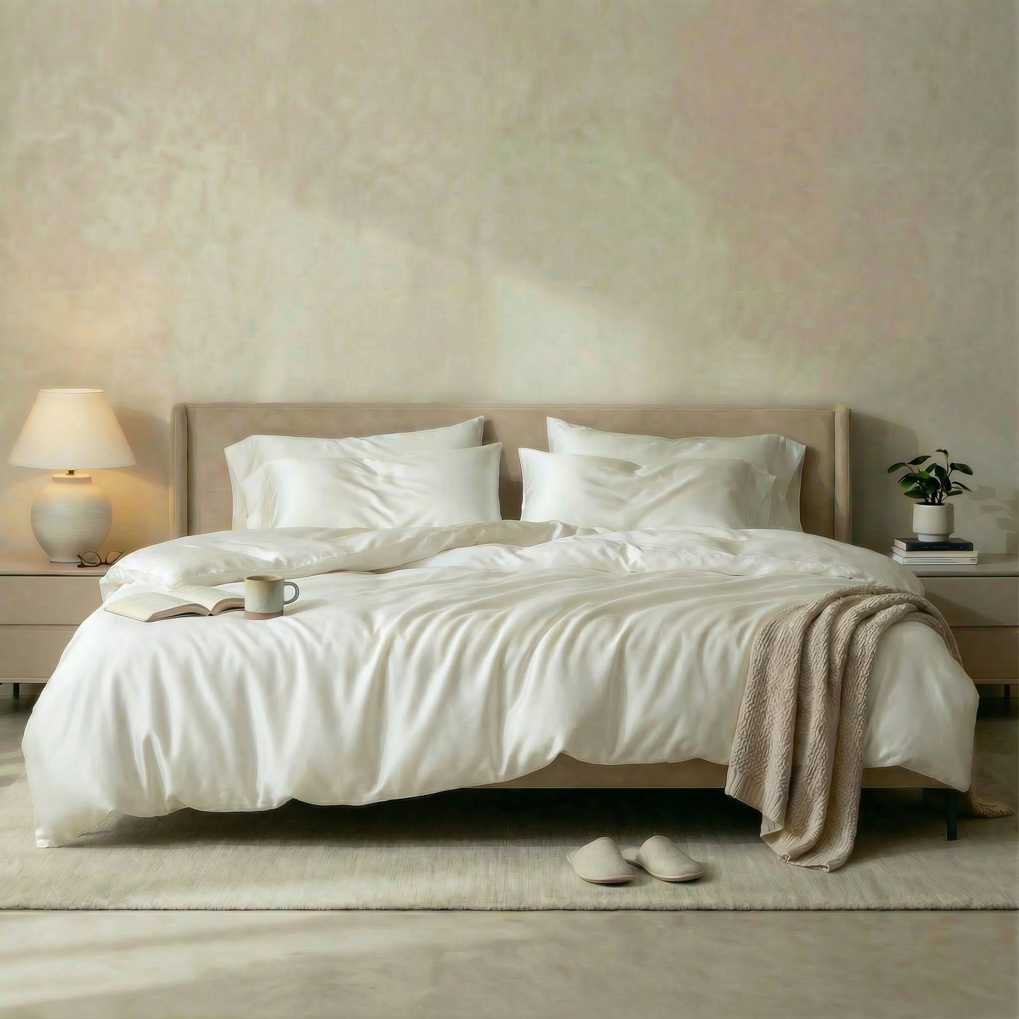 Signature Bamboo Duvet Cover, King/Cal King | Cloud White