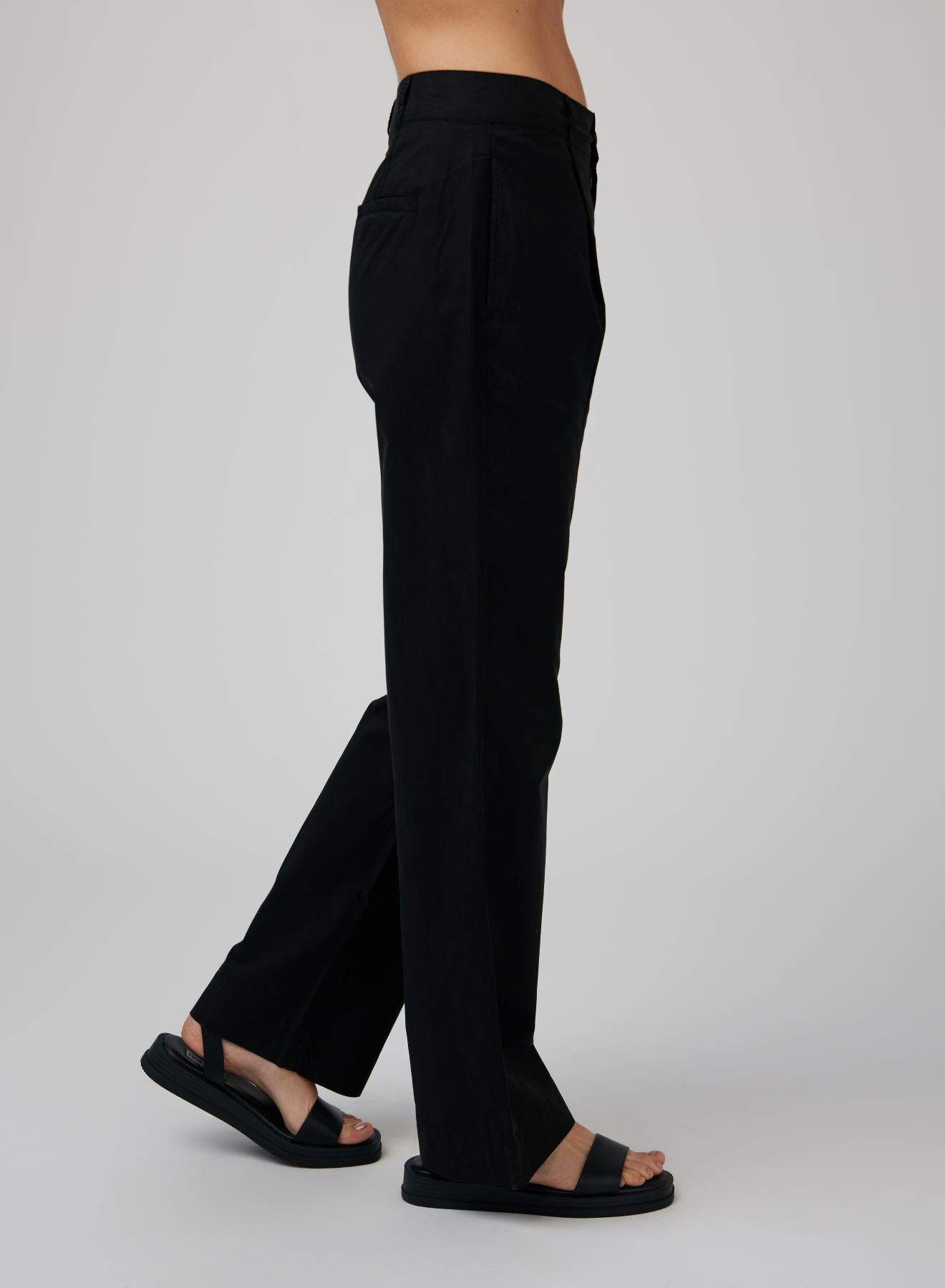 Single Pleat Trouser | Black