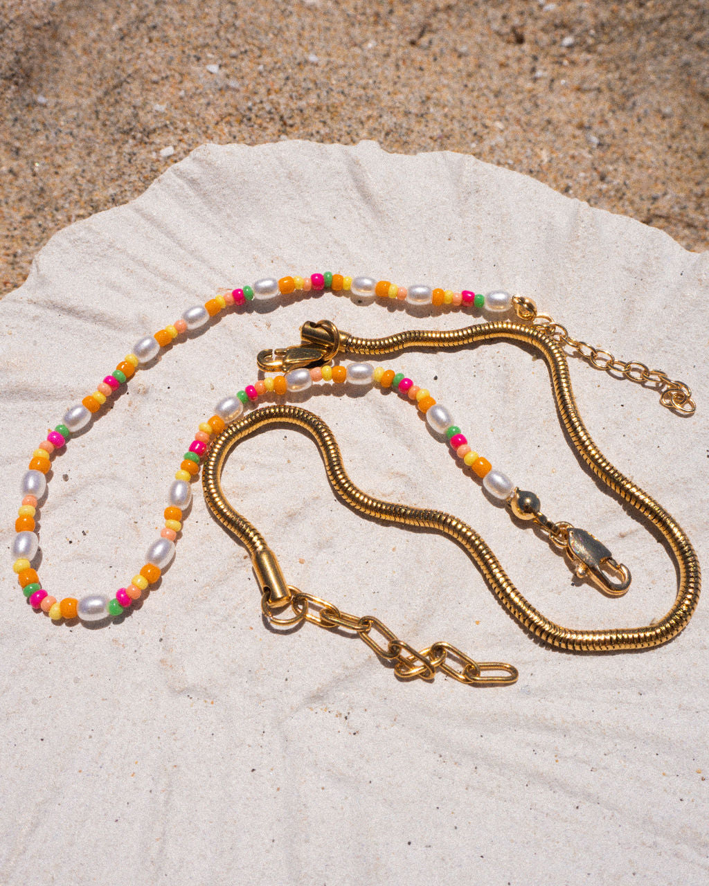 Lahaina Pearl Anklet Set | Sivan Ayla x Luv Aj | 18K Gold Plated