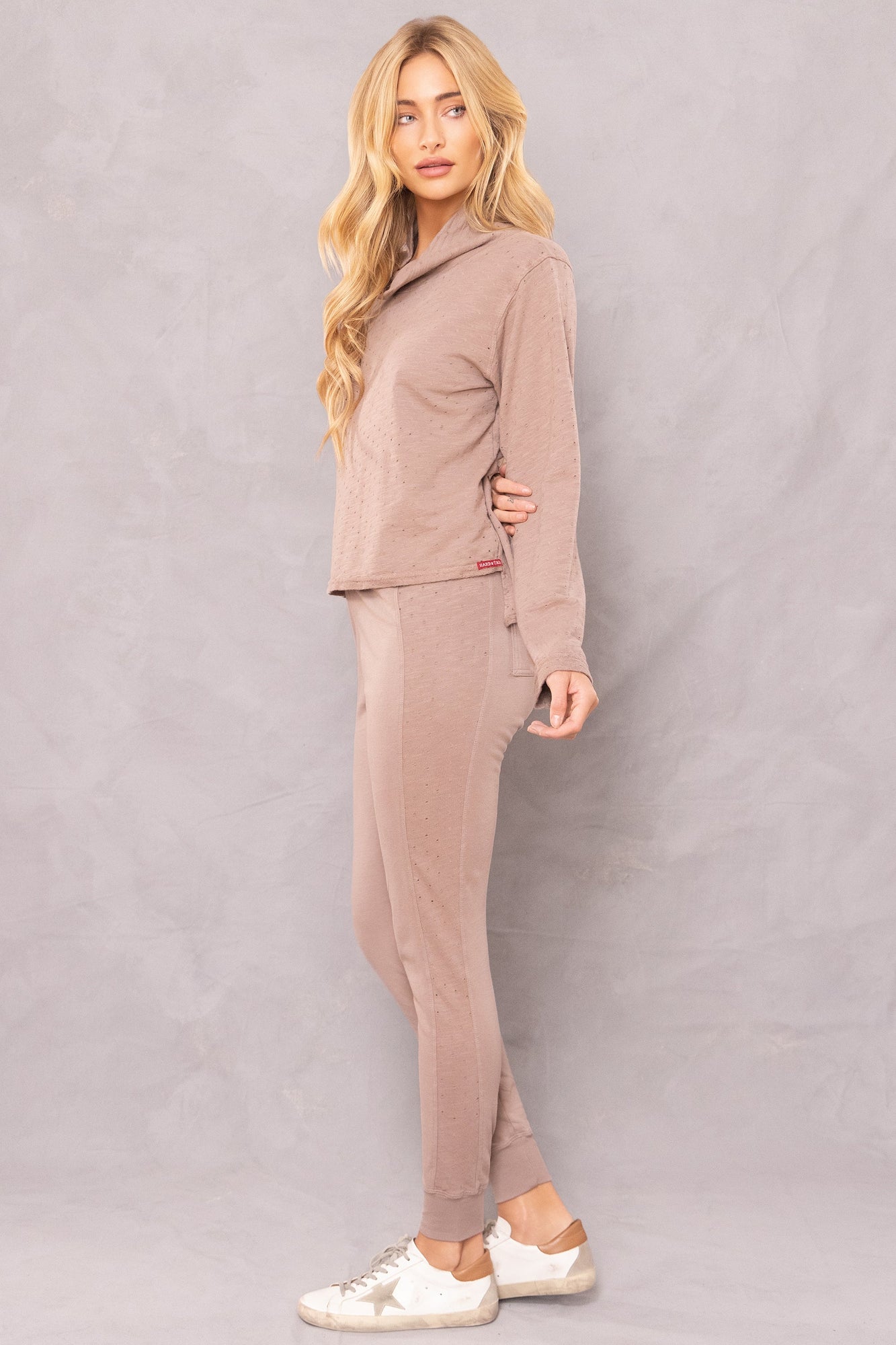 Women | Slash Racing Stripe Inset Jogger | Woodsmoke