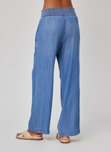 Smocked Waist Wide Leg Pant | Moonlit Haze Wash