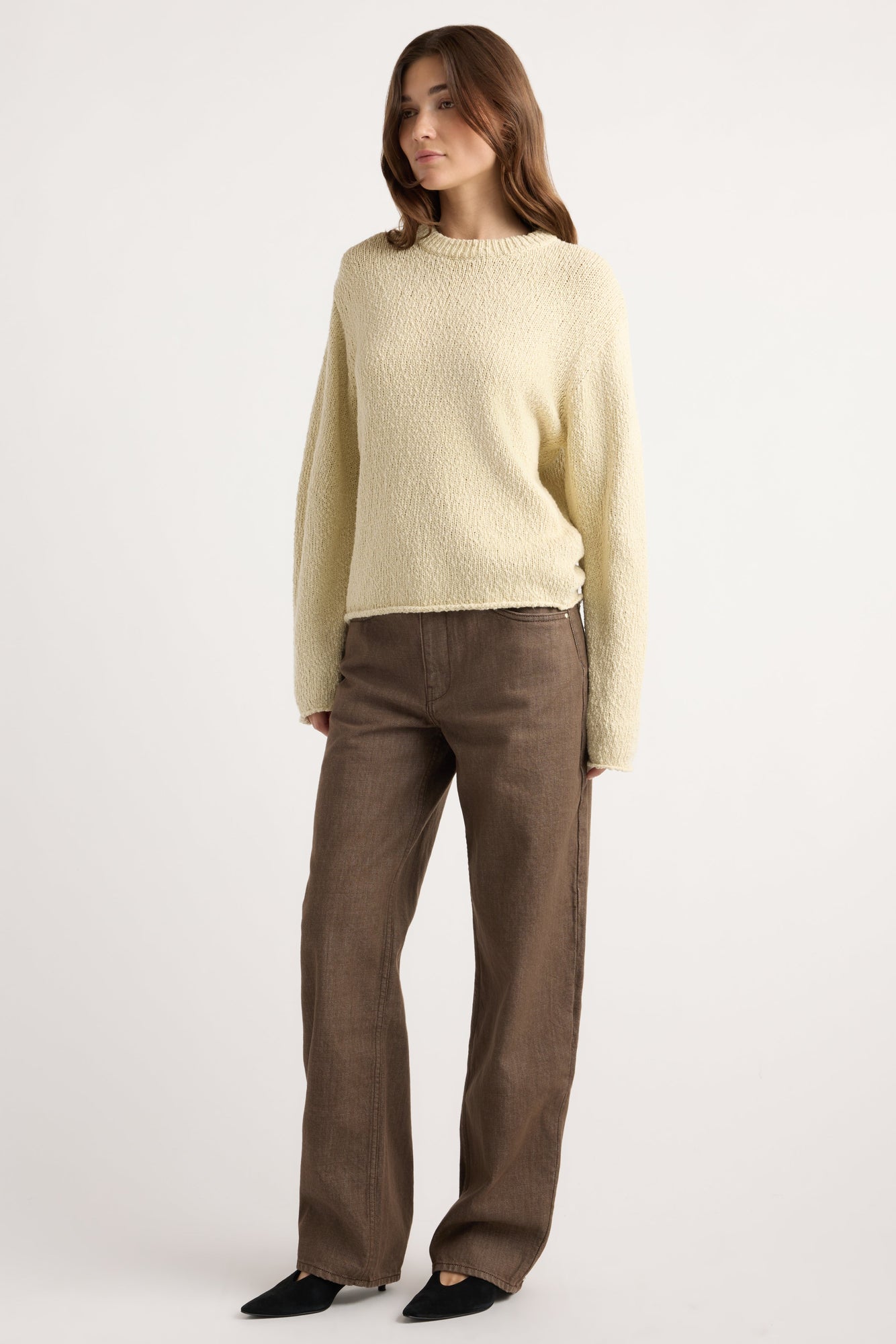 Renee | Sonya Textured Organic Cotton Sweater in Size Small
