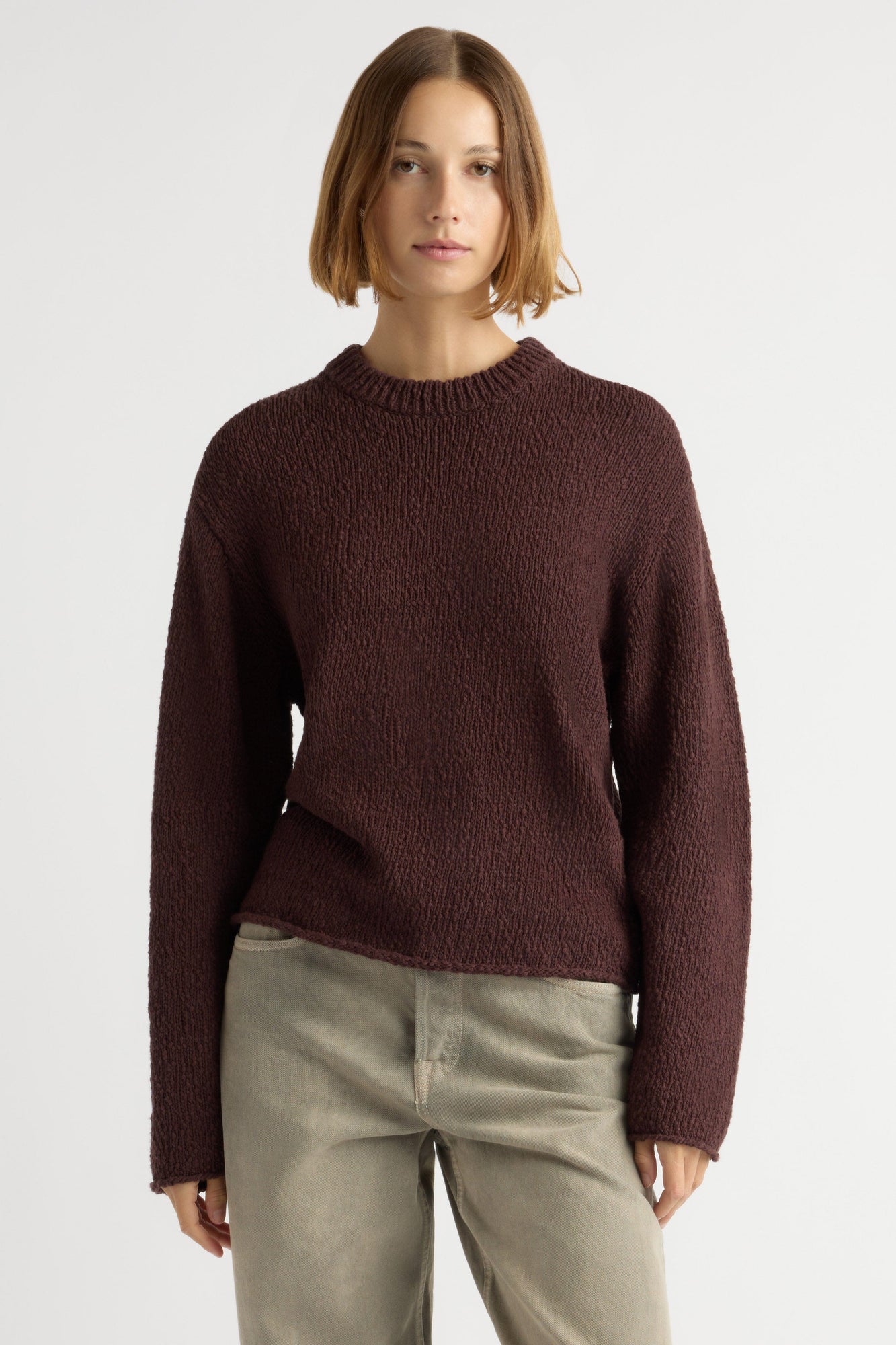 Mali | Sonya Textured Organic Cotton Sweater in Size Small