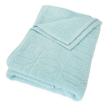 sorrento bath towel aqua - folded view