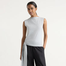 Isilda | Sylvia Tie-Hem Slit-Neck Tank in Size Extra Small