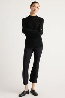 Charlotte | Tez Kick-Flare Ponte Stretch Pant in Size Small