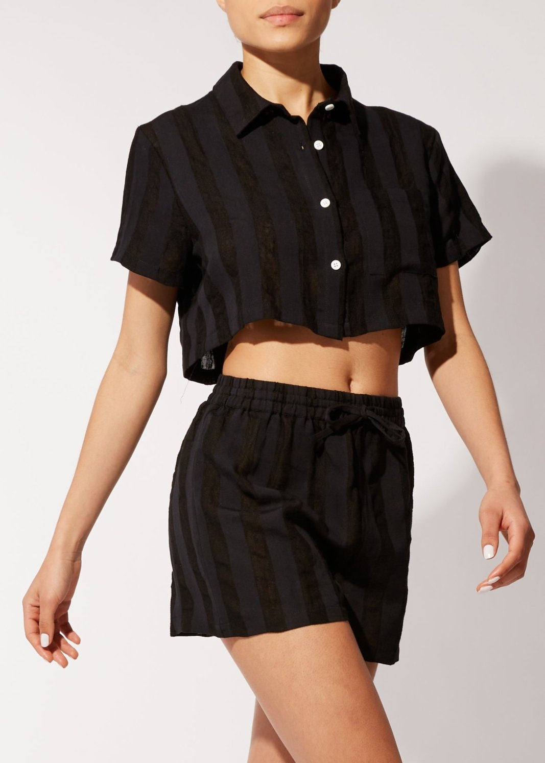 The Cropped Cabana Shirt - Solid & Striped