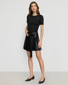 Renee | Semi-Sheer Tencel Crew-Neck Tee in Size Small 