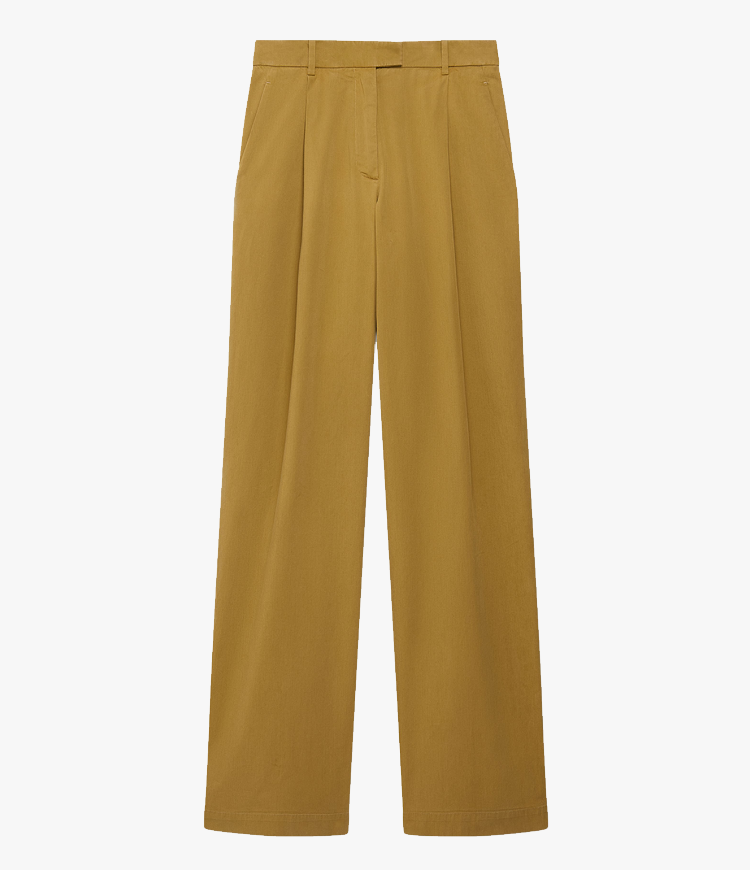 Another Tomorrow Cotton Relaxed Wide Leg Pant in Thyme – Cotton Women's Trousers