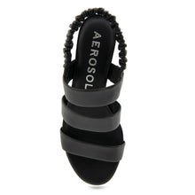 Clarissa Sandal Dress Block Hee | Black Leather