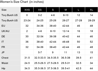 Product size guide