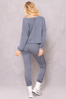 Women | Trifecta French Terry Balloon Sleeve Crop Sweatshirt | Glass