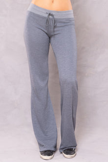 Women | Striated Wide Leg Drawstring Sweatpant | Glass