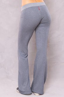 Women | Striated Wide Leg Drawstring Sweatpant | Glass