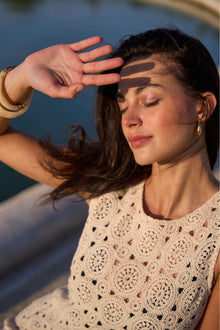 UNE PIECE-Crochet Dress OATMEAL
