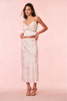Spritely Satin Floral Cami | Vanilla Sorbet
