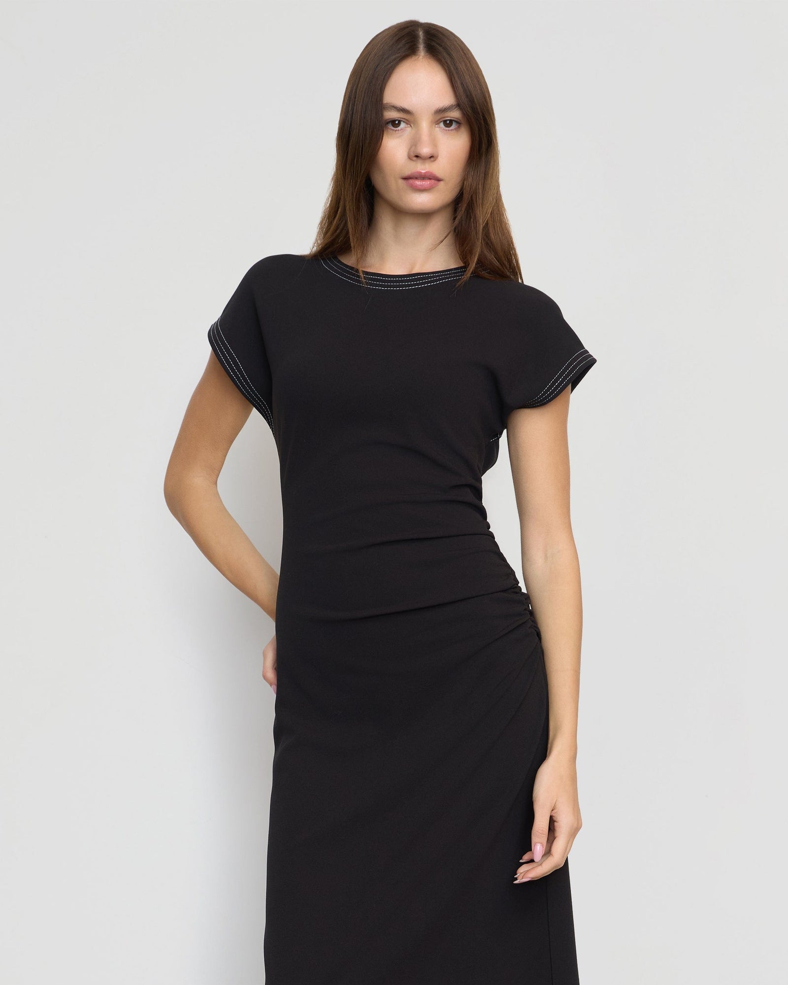 Beate | Vela Ruched-Waist Dress Dress in Size Extra Small