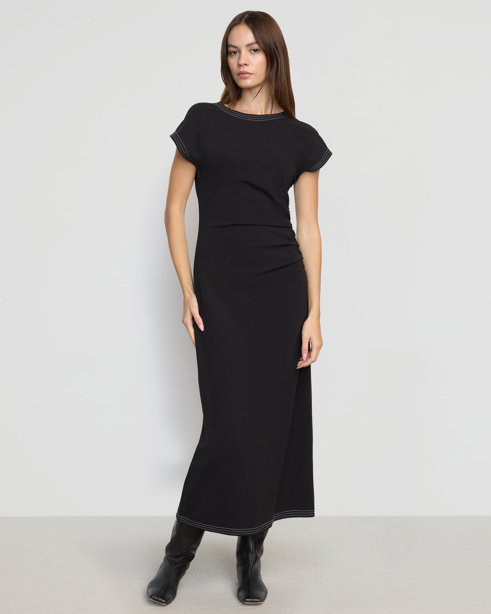 Beate | Vela Ruched-Waist Dress Dress in Size Extra Small