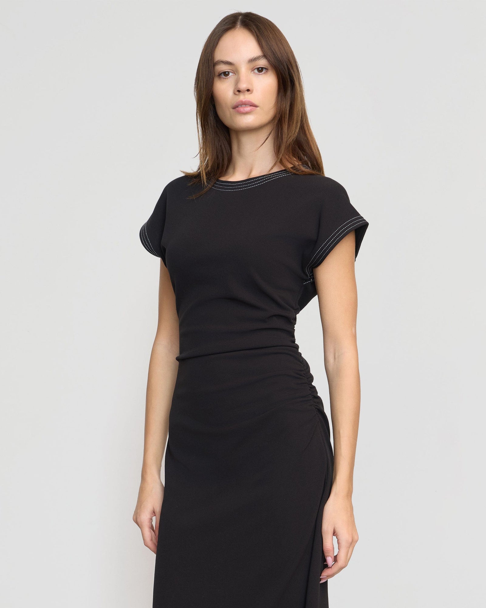 Beate | Vela Ruched-Waist Dress Dress in Size Extra Small