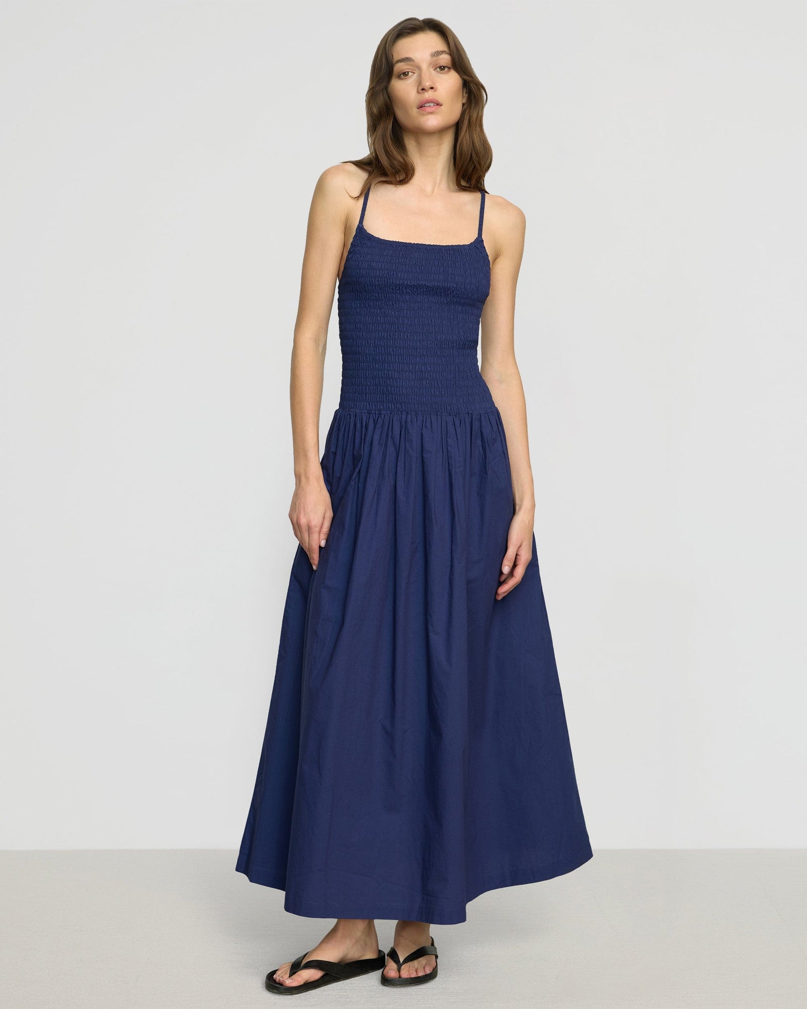 Renee | Venus Smocked Midi Dress in Size Small