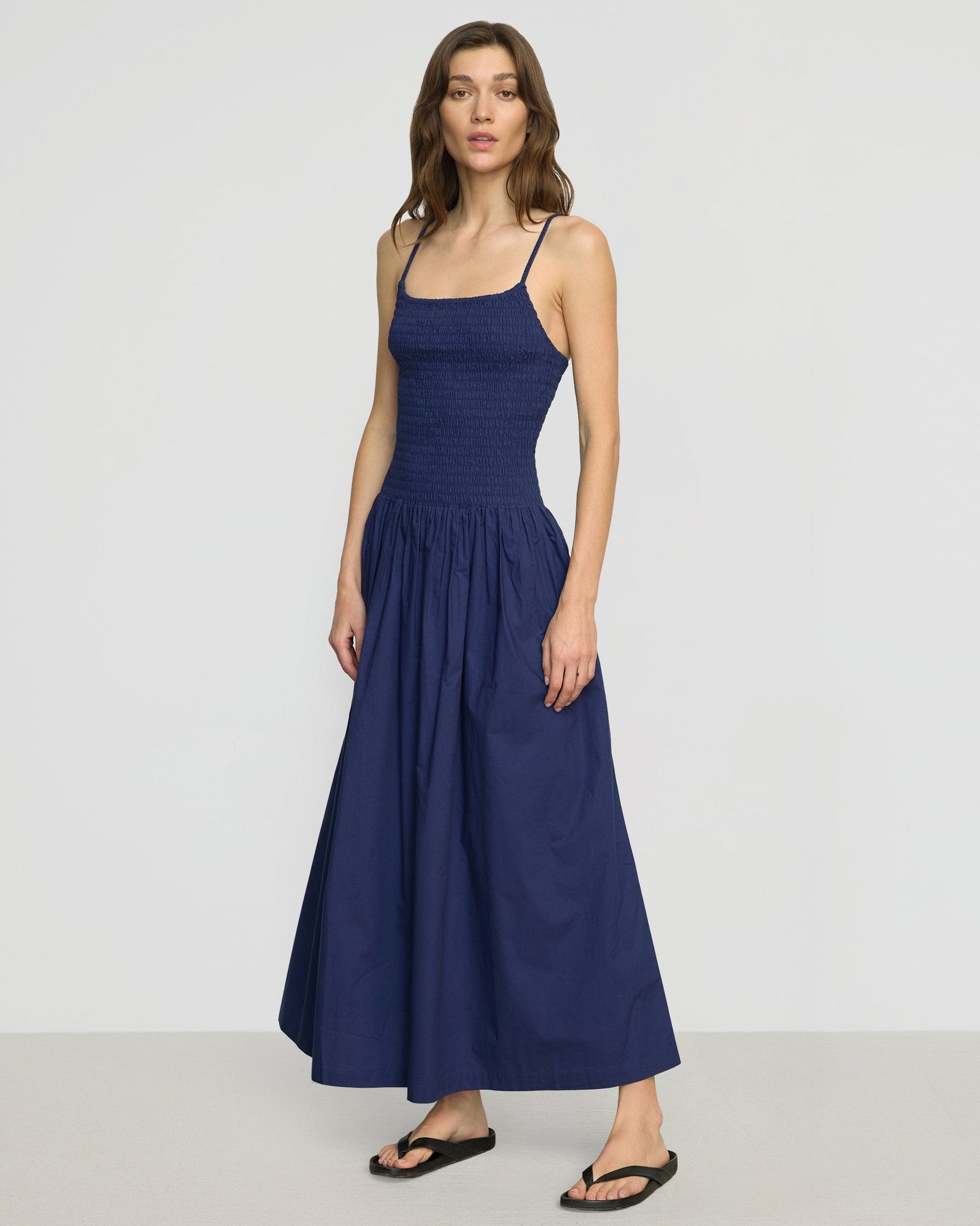 Renee | Venus Smocked Midi Dress in Size Small