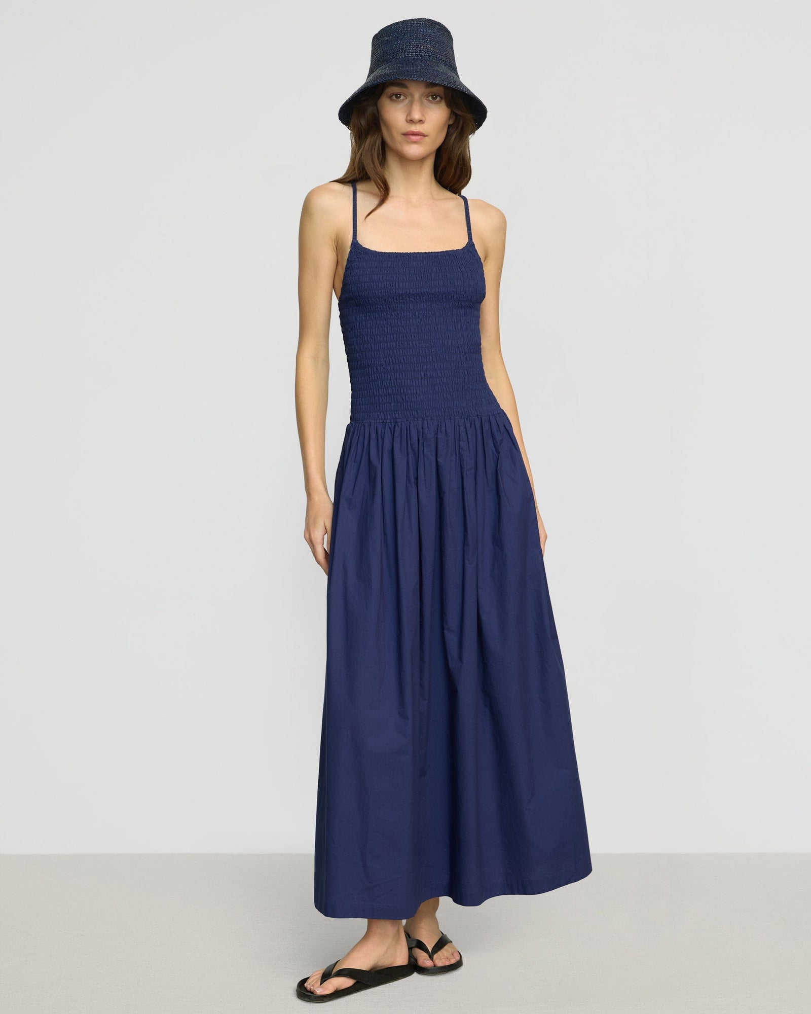 Renee | Venus Smocked Midi Dress in Size Small
