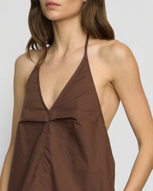 Renee | Vesna Organic Cotton Halter V-Neck Top in Size Small
