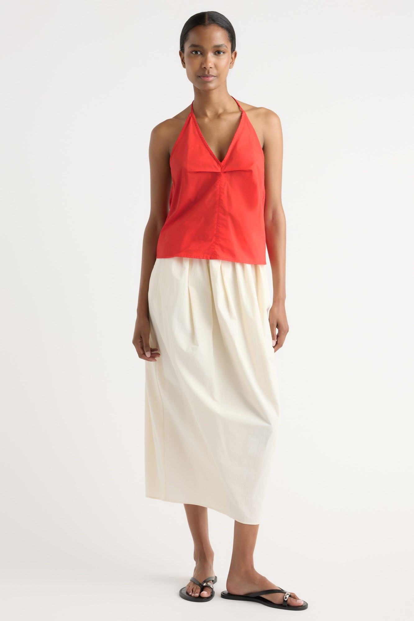 Isilda | Vesna Organic Cotton V-Neck Halter Top in Size Extra Small