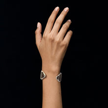 Vice Cuff | Sterling Silver on Brass | Smokey Quartz
