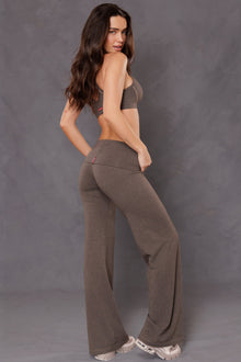 Women | Contour Rolldown Wide Leg Pant | Charcoal/Woodsmoke