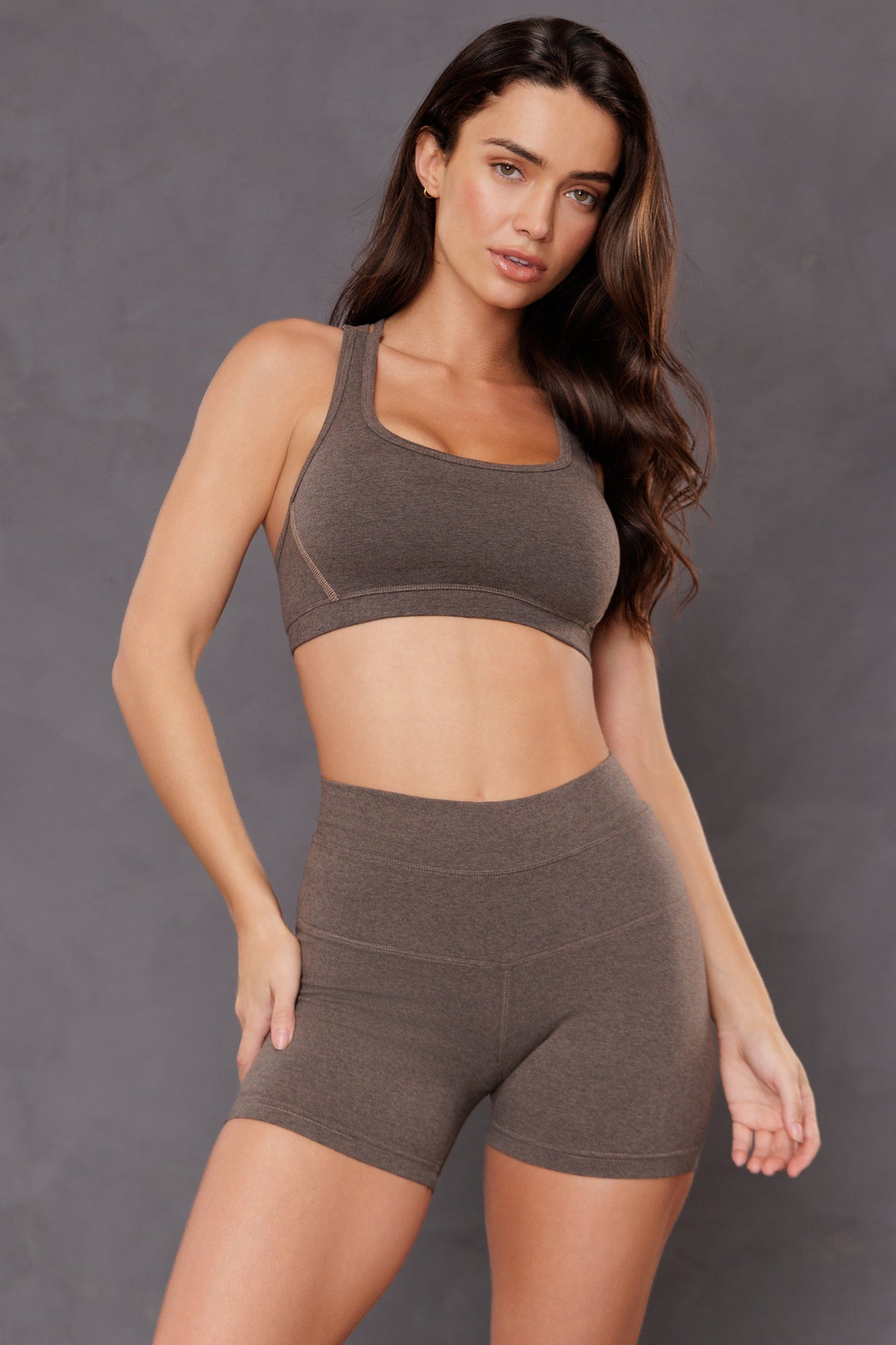 Women | High Rise Booty Short | Charcoal/Woodsmoke