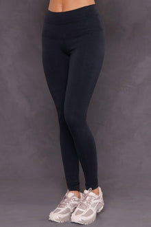 Women | High Rise Ankle Legging | Charcoal/Jet