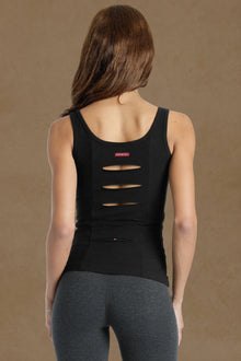 Women | Slash Back Workout Tank | Black
