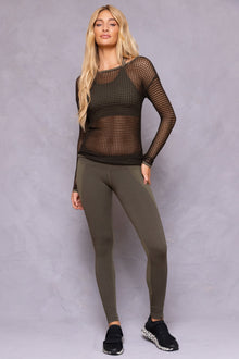 Women | Center Seam Tonal Legging | Olive