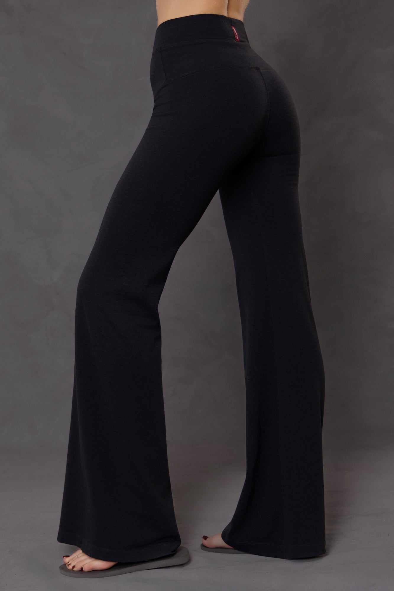 Women | High Rise Wide Flare Pant | Charcoal/Jet