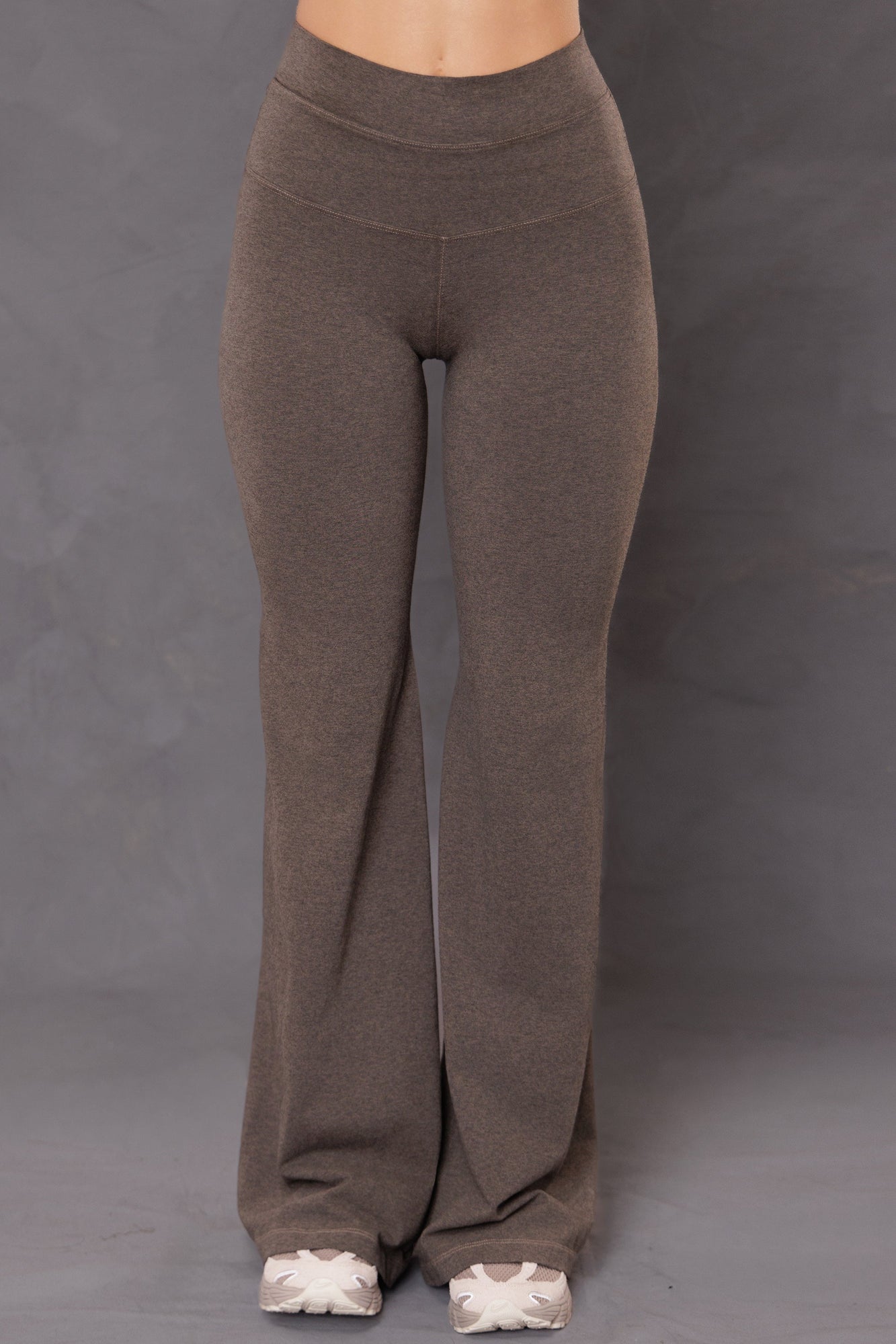 Women | High Rise Wide Flare Pant | Charcoal/Woodsmoke