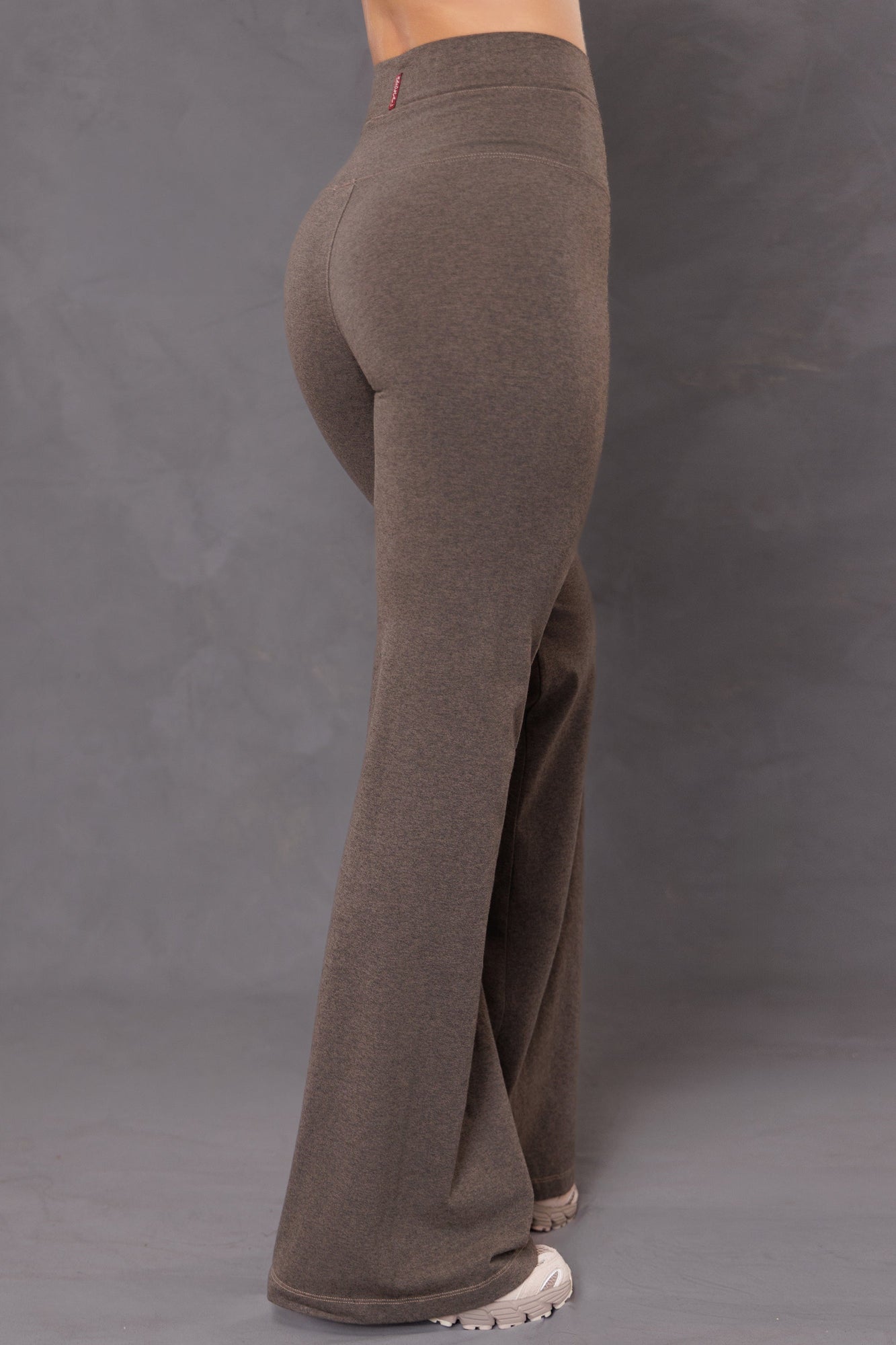 Women | High Rise Wide Flare Pant | Charcoal/Woodsmoke